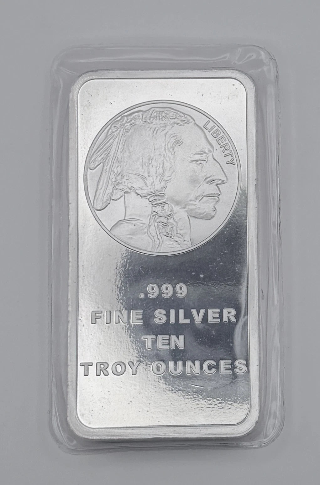 SilverTowne 10 oz .999 Fine Silver Bar Buffalo Native American