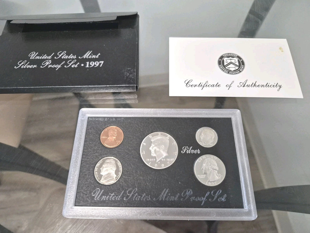 1997-S US Mint Silver Proof Set Box & COA - Read Details