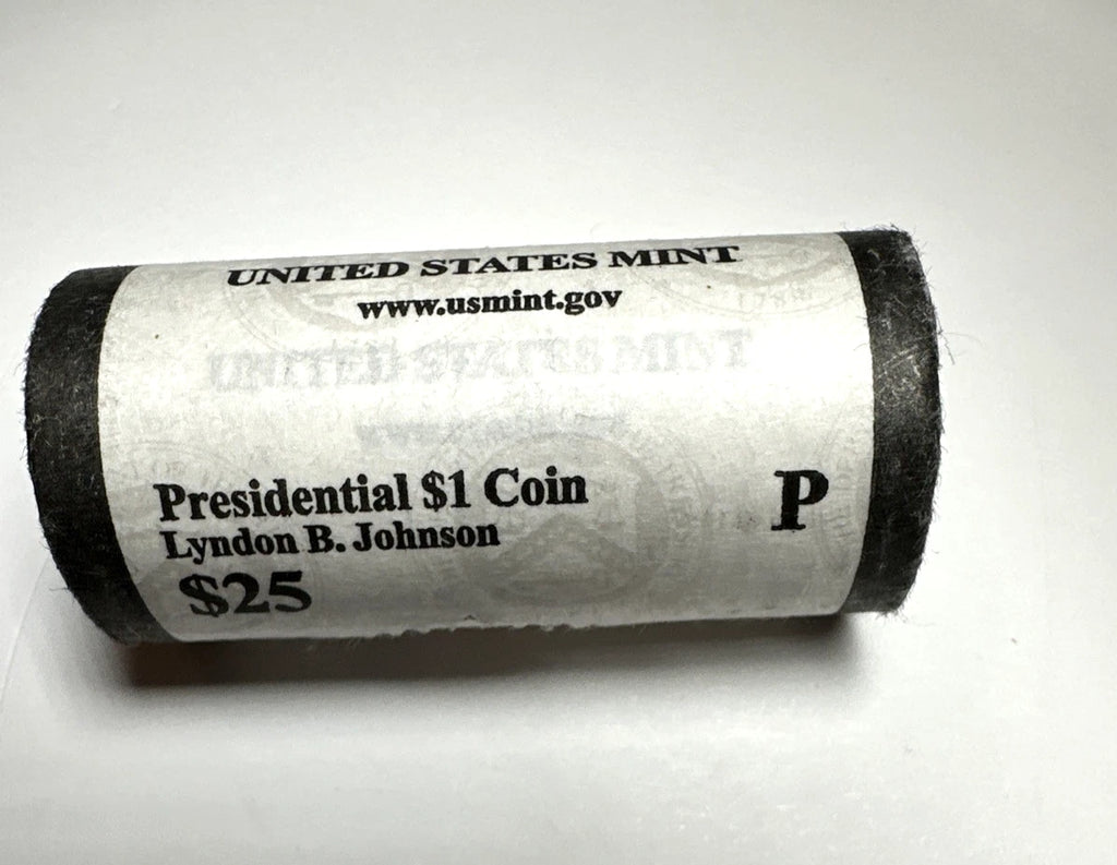 2015-P Lyndon B. Johnson Presidential Dollar 25-Coin Uncirculated Roll