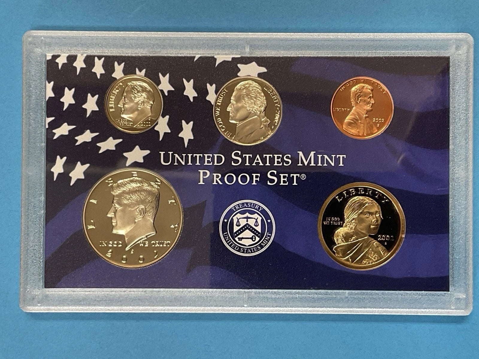 2002-S US Mint Proof Set 10 Coins w/ Box & COA