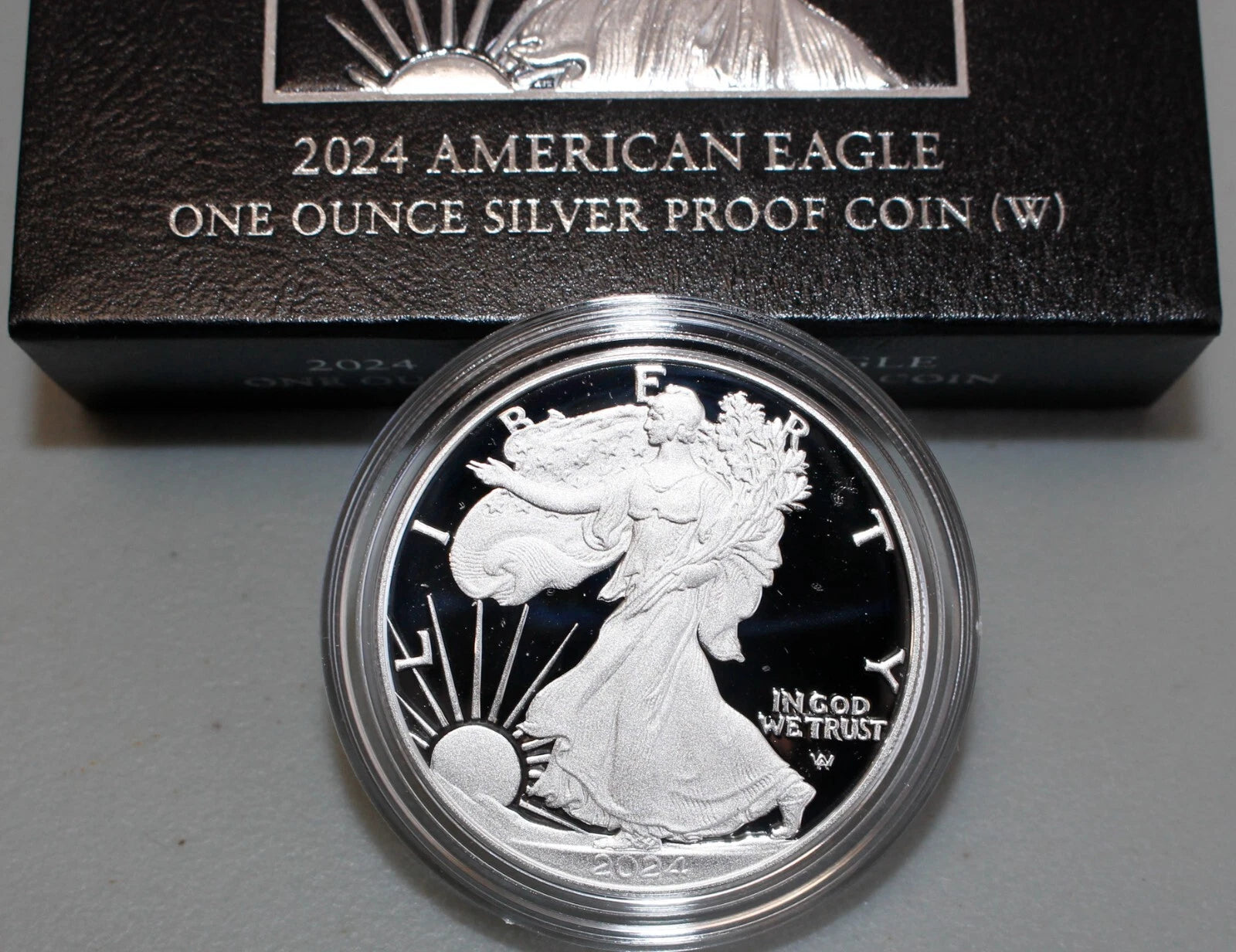 2024-W American Silver Eagle 1 oz Proof Silver Dollar Box & COA West Point