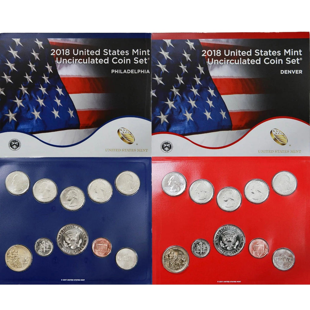 2018 P&D US Mint Uncirculated Set 20 Coins with OGP