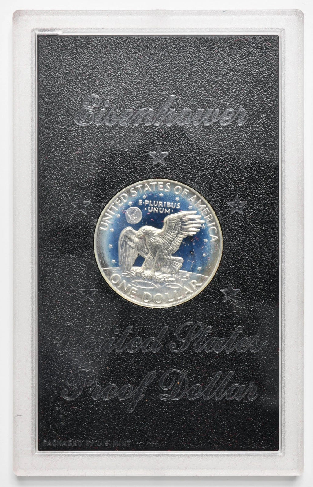 1974-S Eisenhower Silver Dollar Proof Coin OGP Brown Ike Box