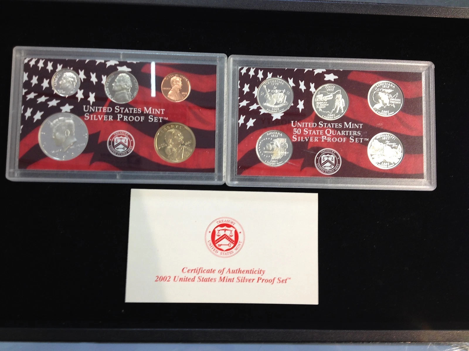 2002-S US Mint Complete Silver Proof Set 11 Coins w/ Box & COA