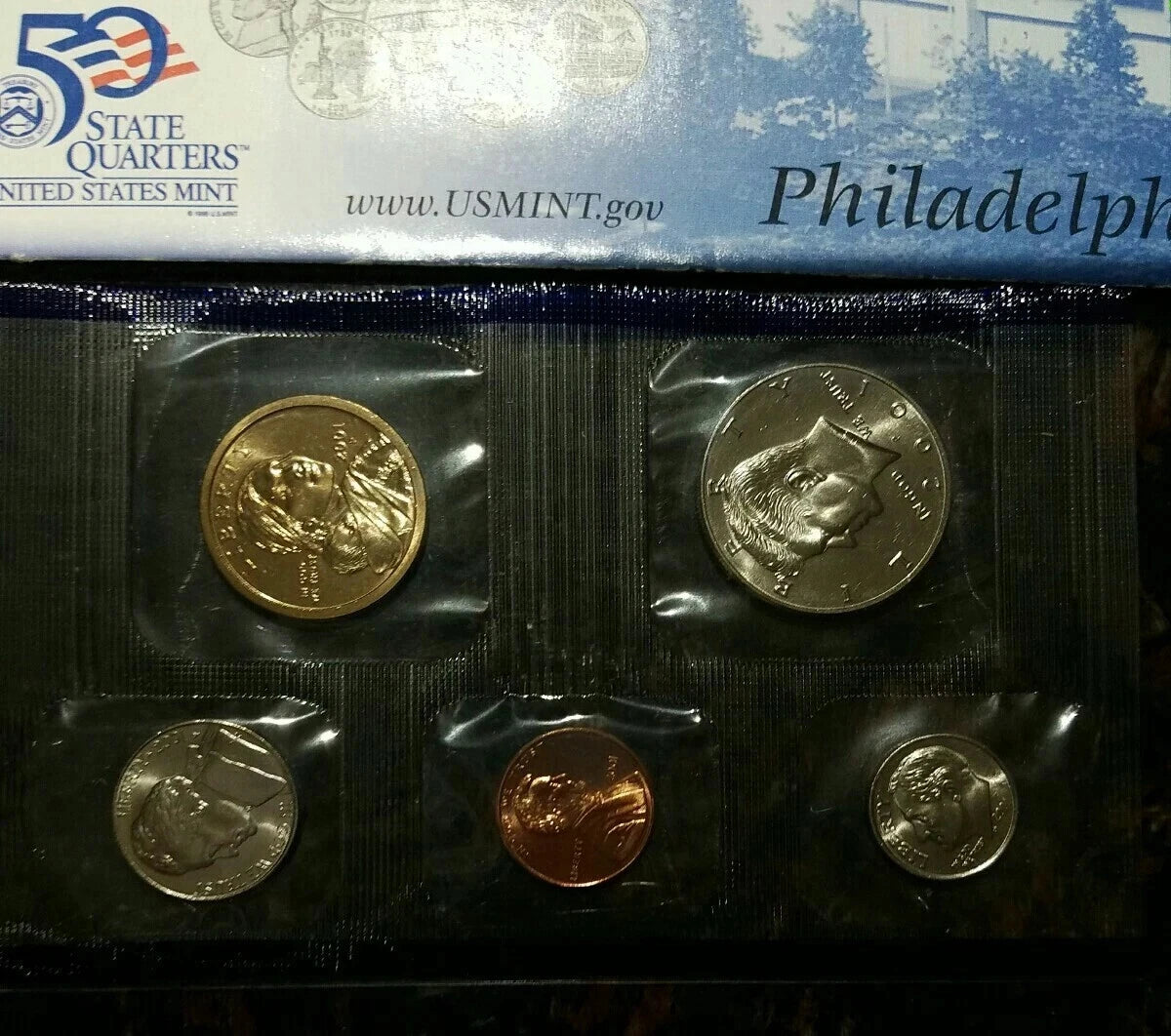 2001 P&D US Mint Uncirculated Set 20 Coins with State Quarters