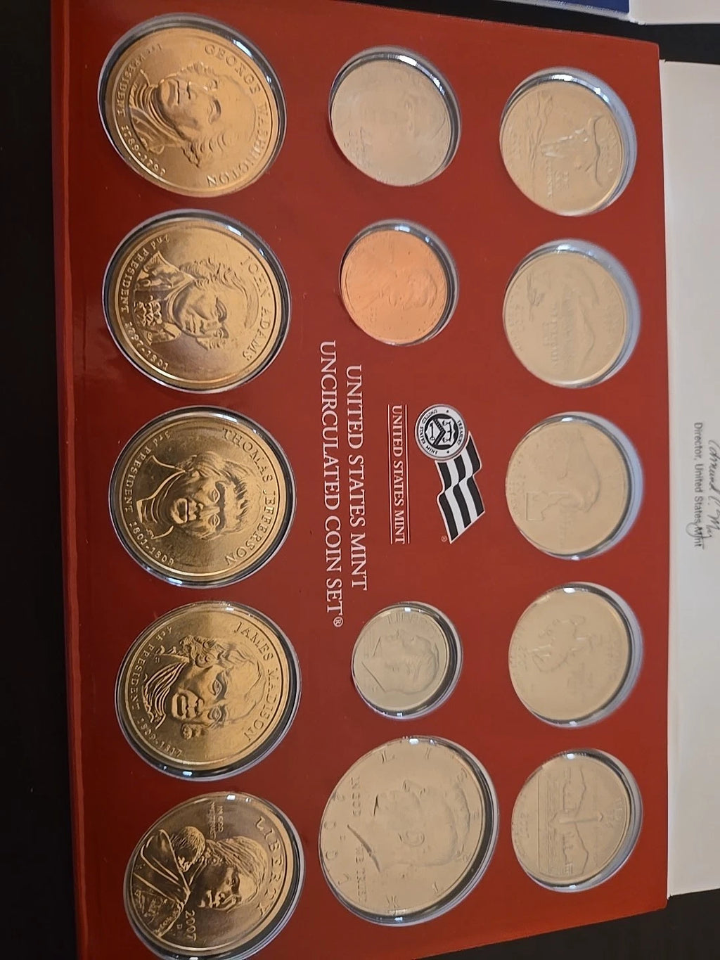 2007 P&D US Mint Uncirculated Set 28 Coins with COA
