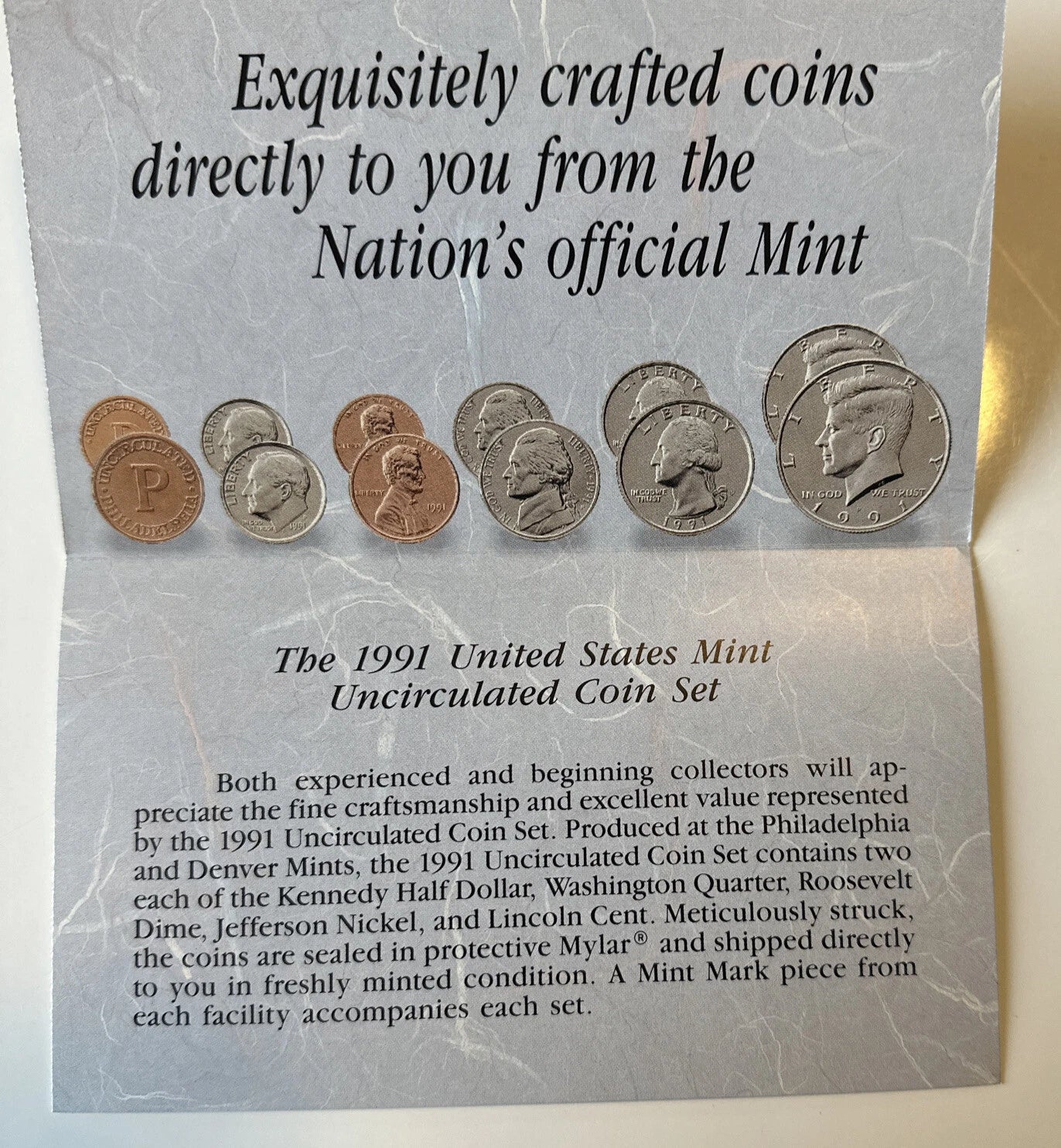 1991 P&D US Mint Uncirculated Set OGP