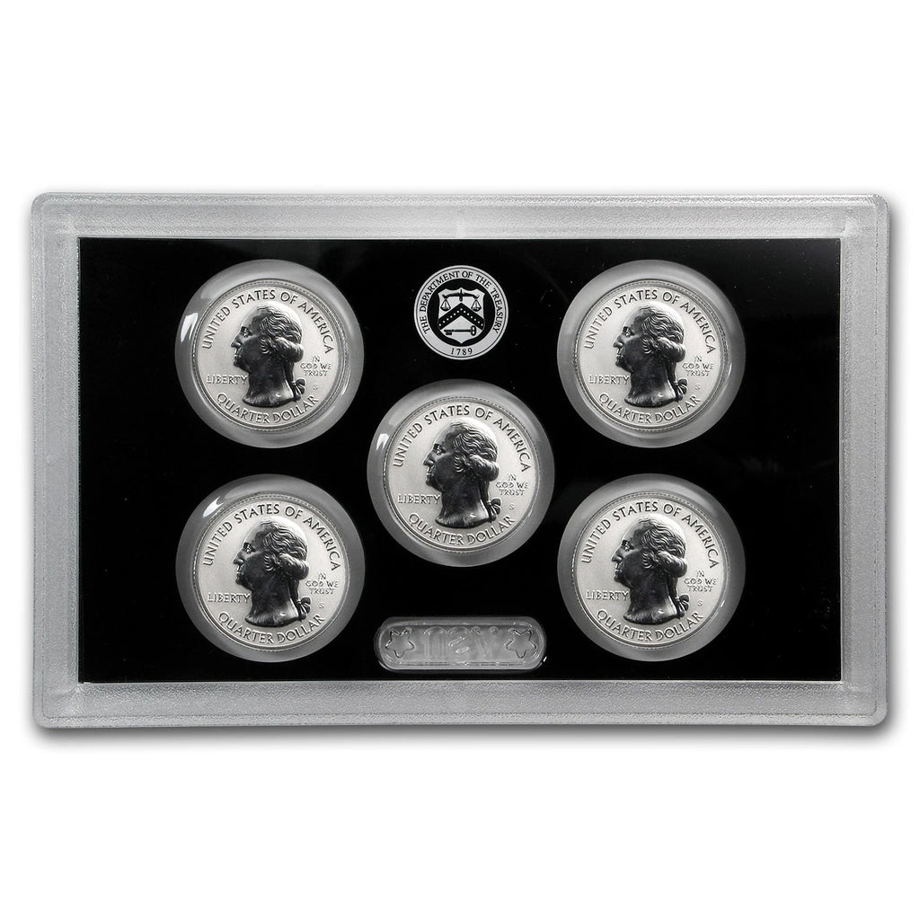 2018-S US Mint 50th Anniversary Silver Reverse Proof Set 5 Coins w/ Box & COA