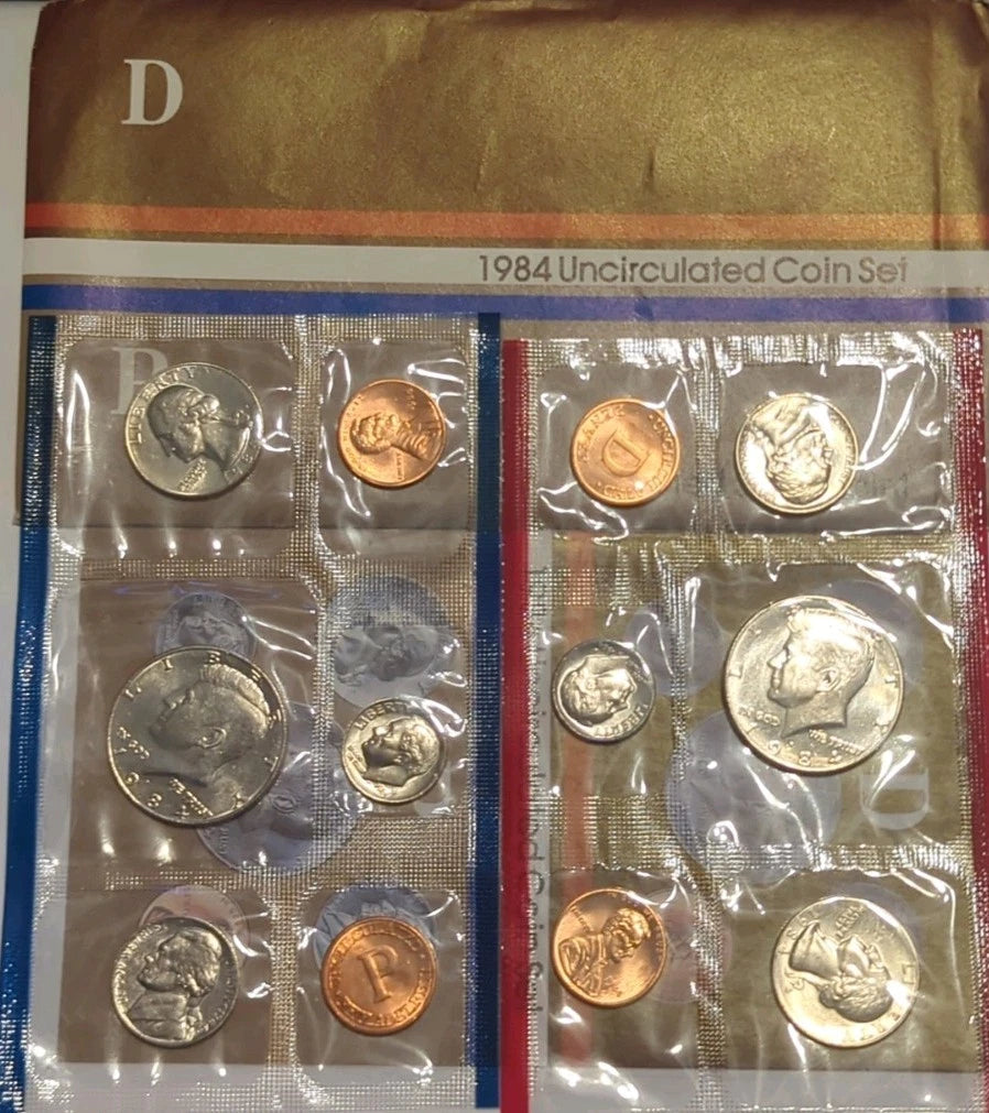 1984 P&D US Mint Uncirculated Set 12 Coins with OGP