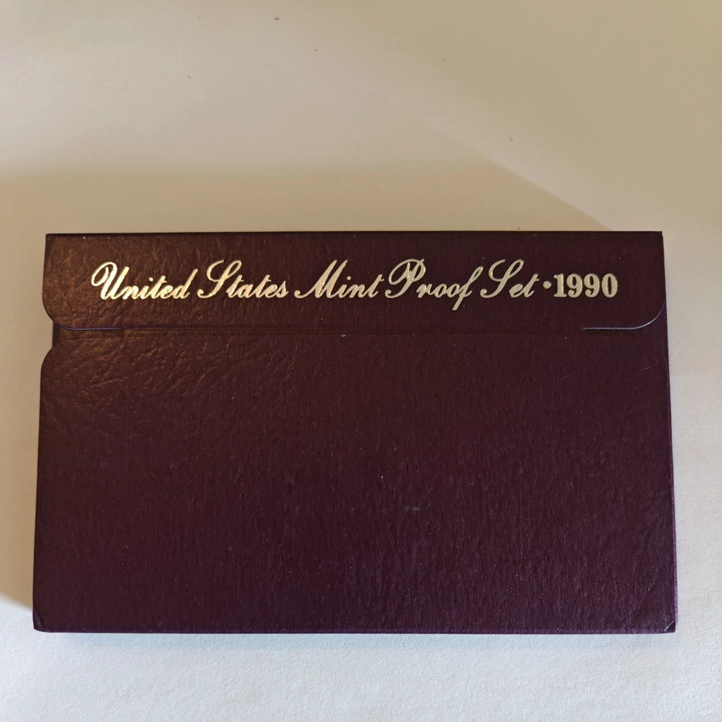 1990-S US Mint Clad Proof Set 5 Coins with OGP & COA