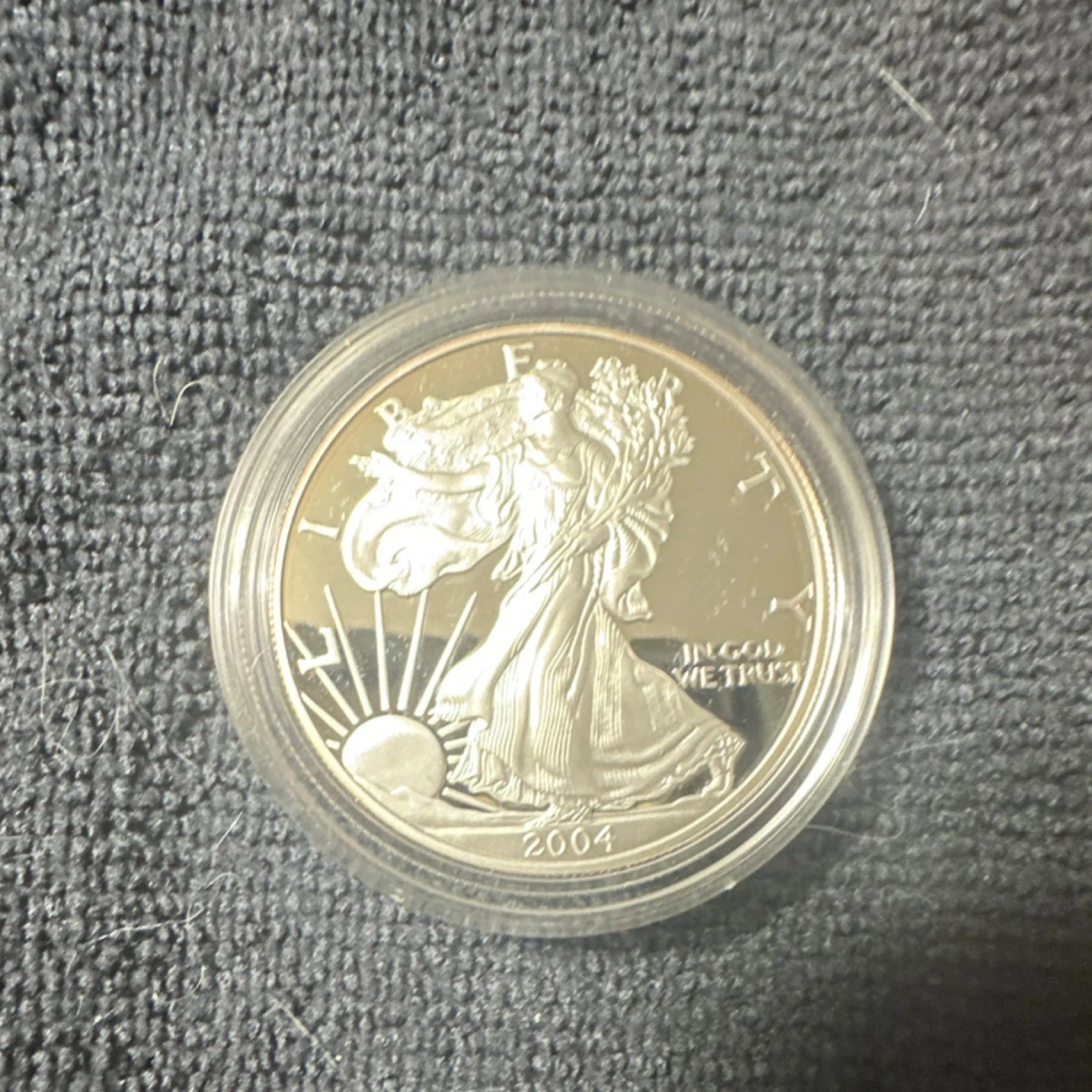 2004-W American Silver Eagle 1 oz Proof Silver Dollar Box & COA