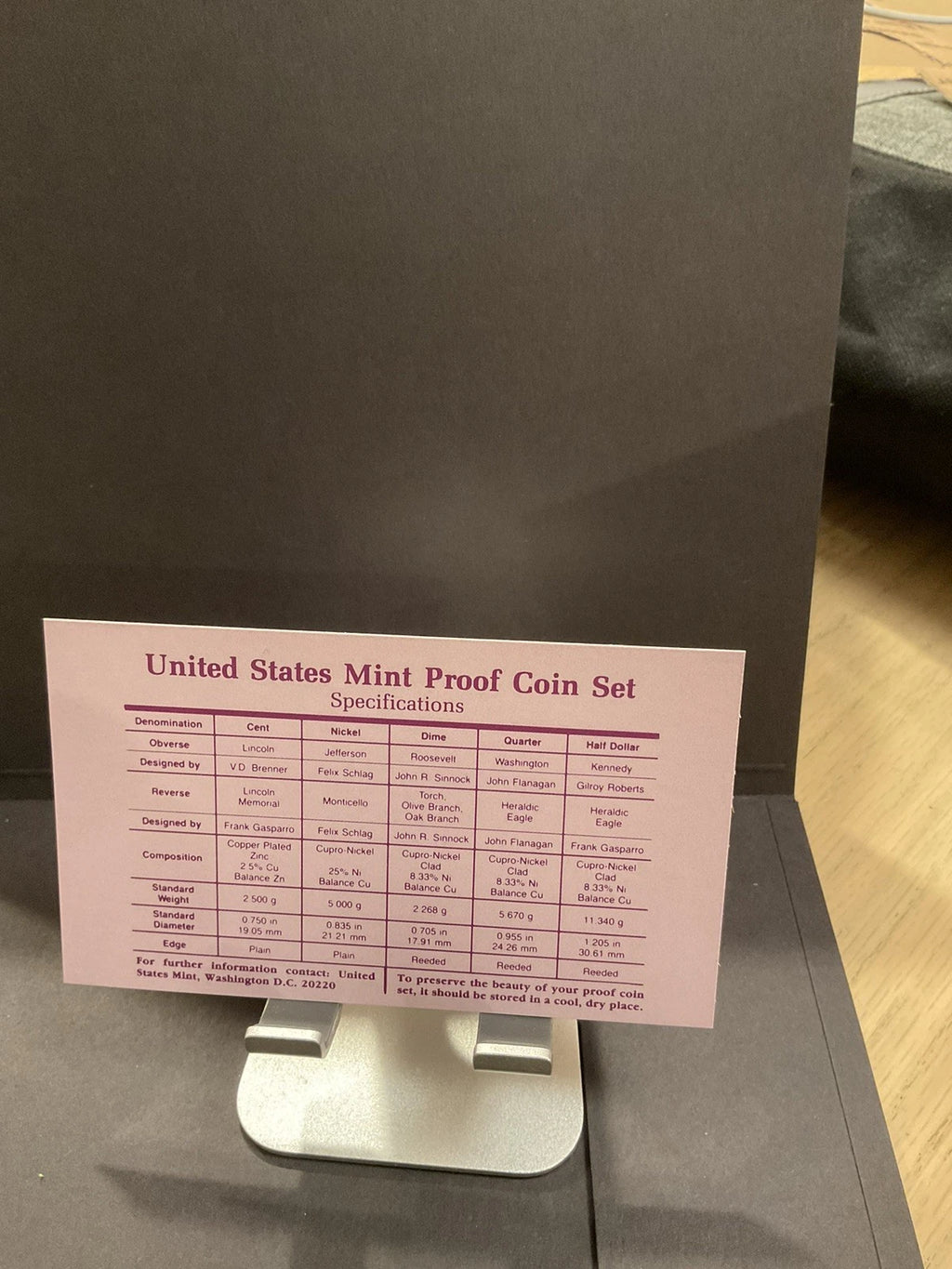 1991-S US Mint Proof Set 5 Coins with OGP