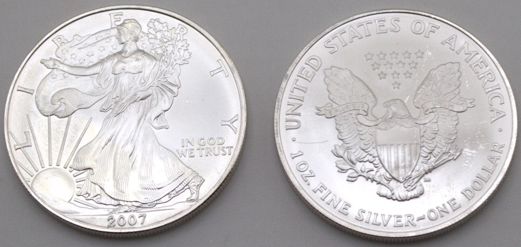 2007 American Silver Eagle 1 oz .999 Fine Silver Bullion Coin 20-Coin Roll