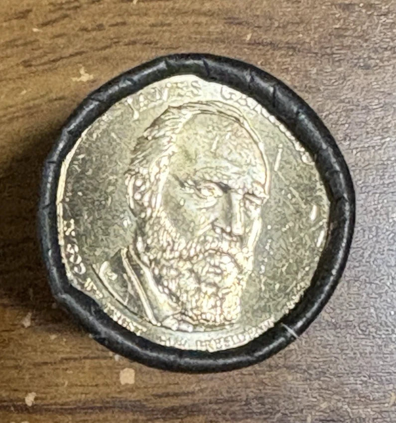 2011-P James A. Garfield Presidential Dollar 25-Coin Uncirculated Roll