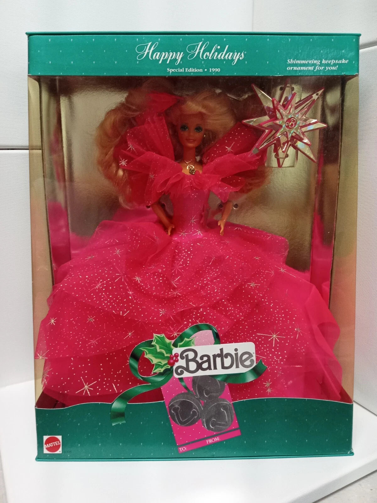 1990 Mattel Happy Holidays Barbie Special Edition Collector Doll