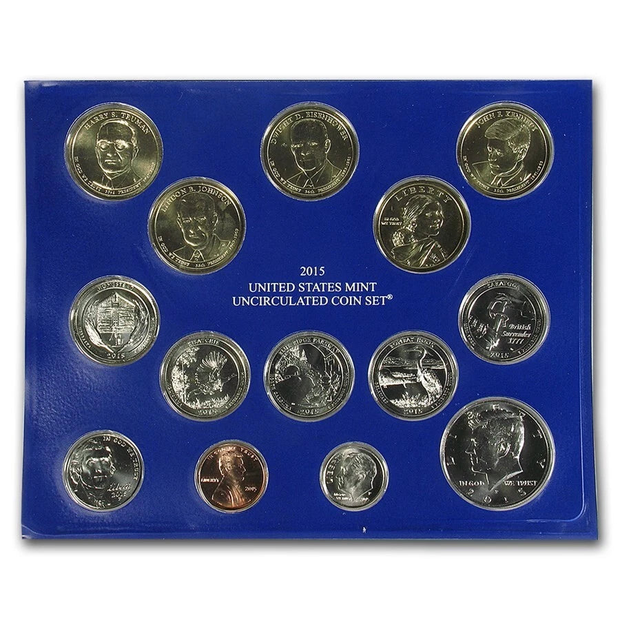 2015 P&D US Mint Uncirculated Set 28 Coins with OGP