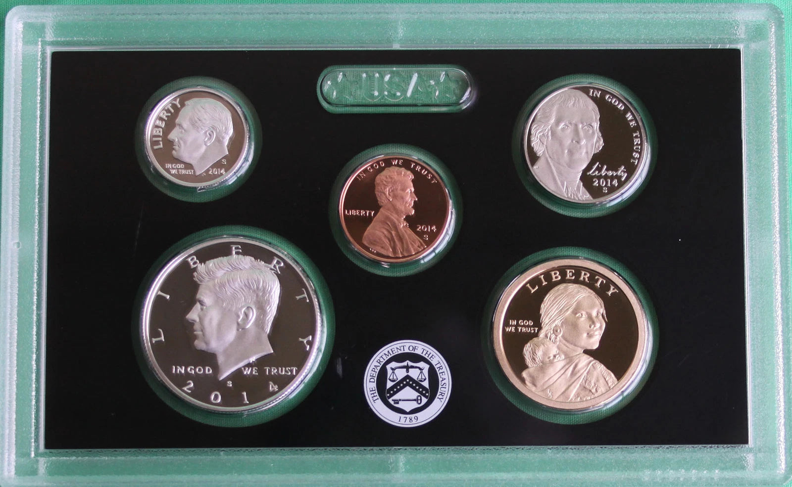 2014-S US Mint Silver Proof Set 14 Coins w/ Box & COA