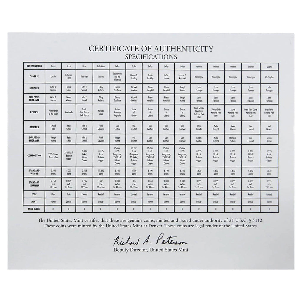 2014 P&D US Mint Uncirculated Set 28 Coins with OGP