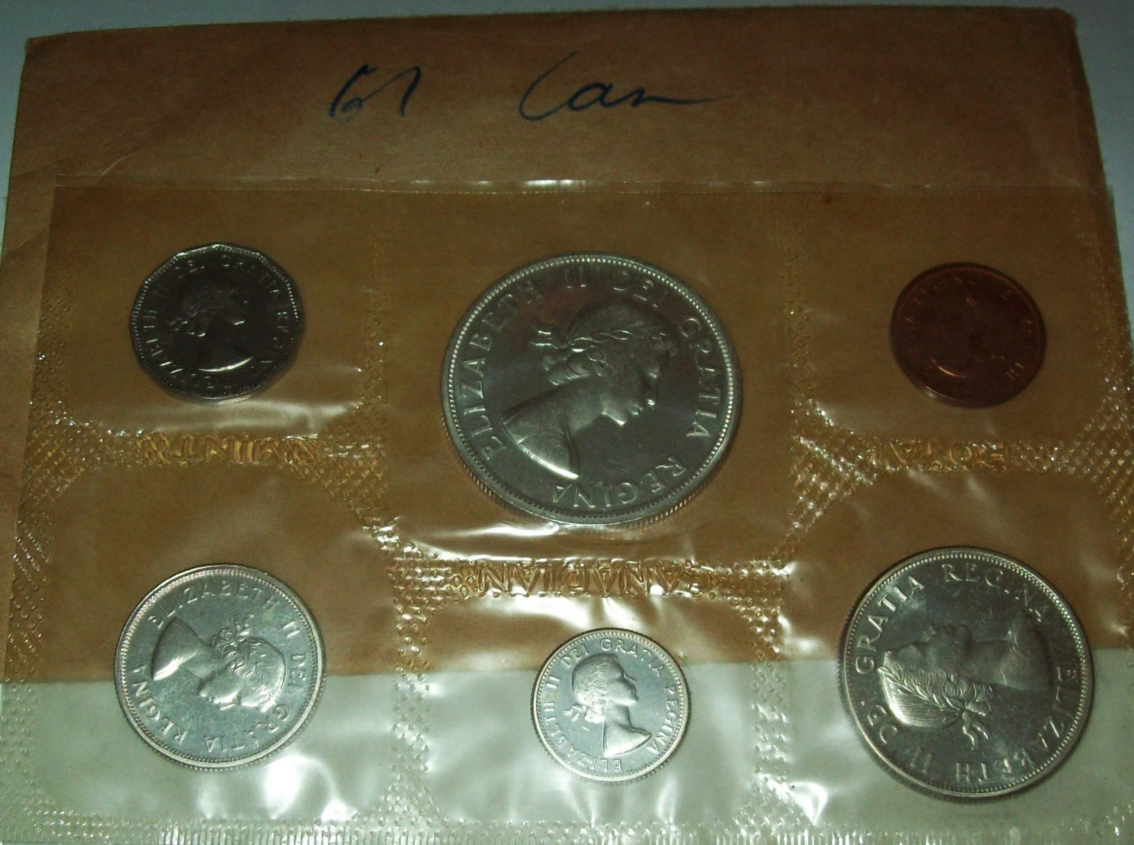 1961 Royal Canadian Mint Proof-Like Silver Set 6 Coins with Dollar