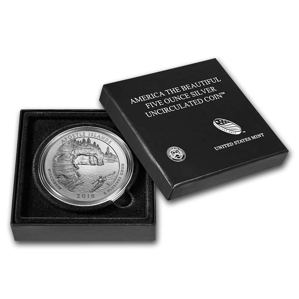 2018-P 5 oz .999 Fine Silver ATB Coin Apostle Islands National Lakeshore