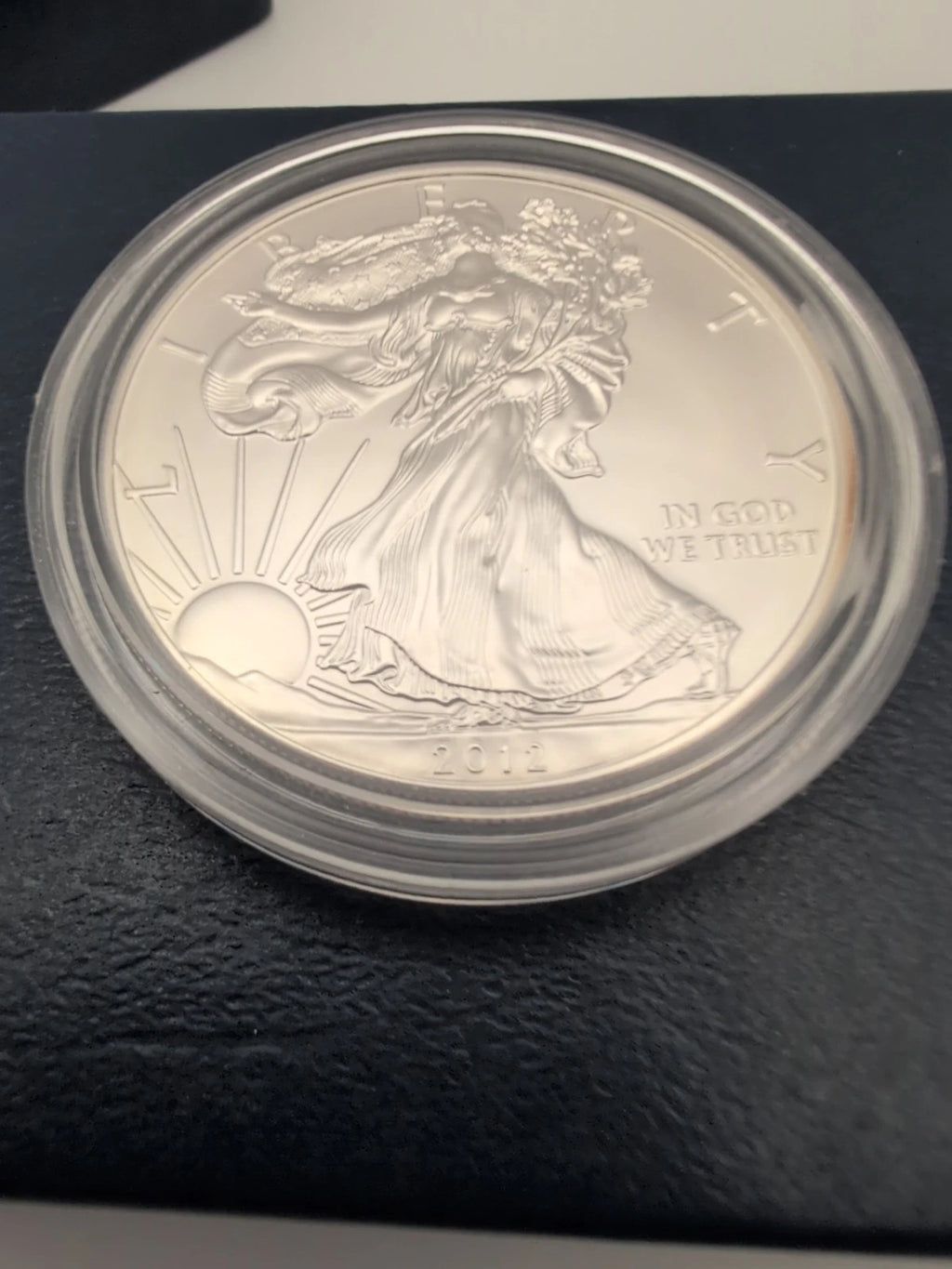 2012-W American Silver Eagle 1 oz Burnished Uncirculated Coin OGP & COA