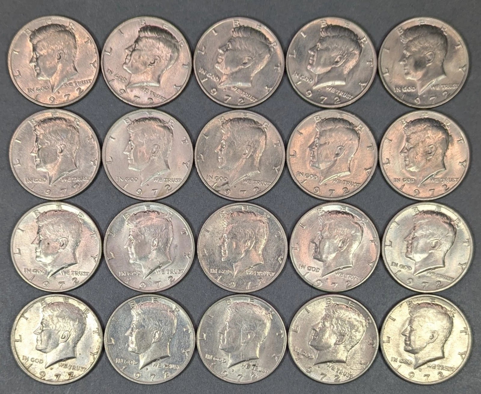 1972-D Kennedy Half Dollar 20-Coin Roll