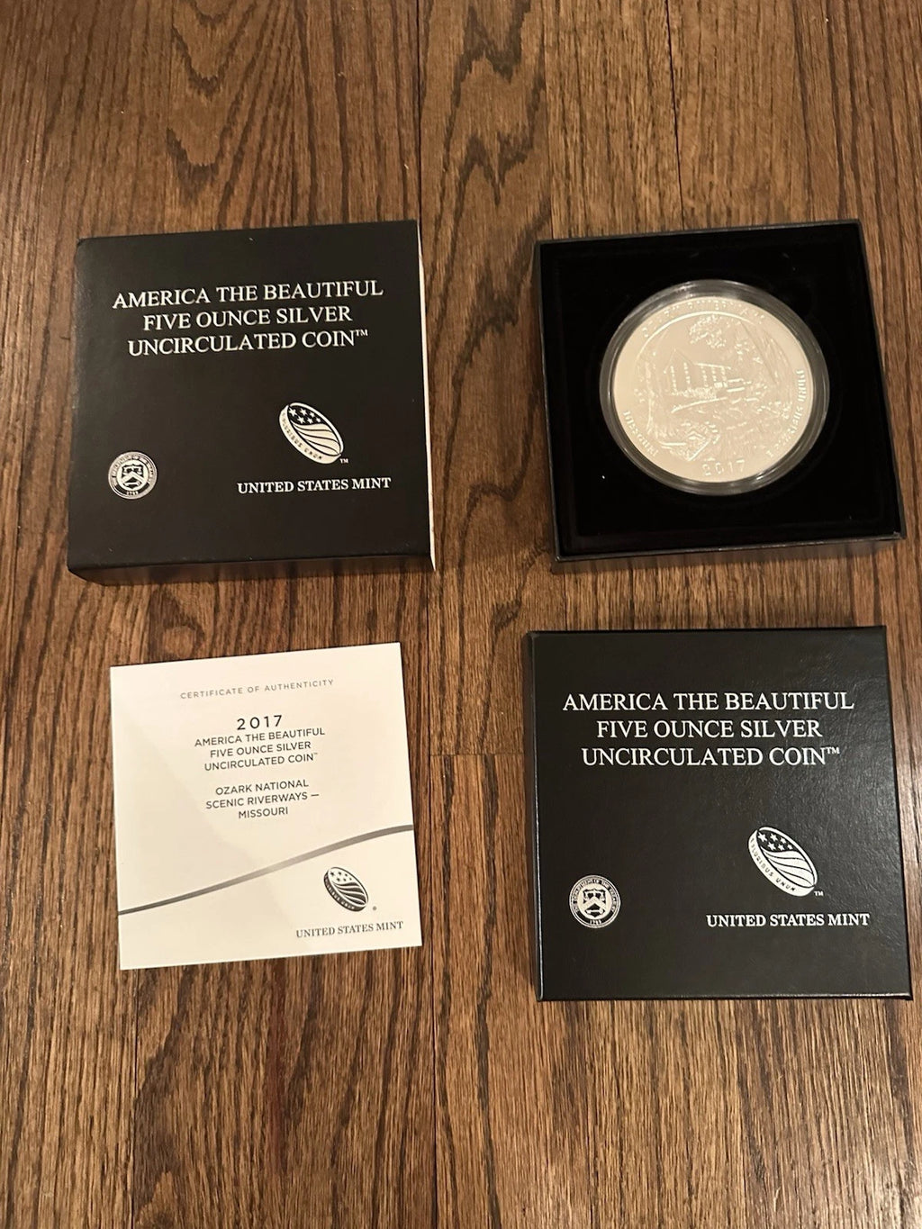 2017-P 5 oz .999 Fine Silver ATB Coin Ozark National Scenic Riverways