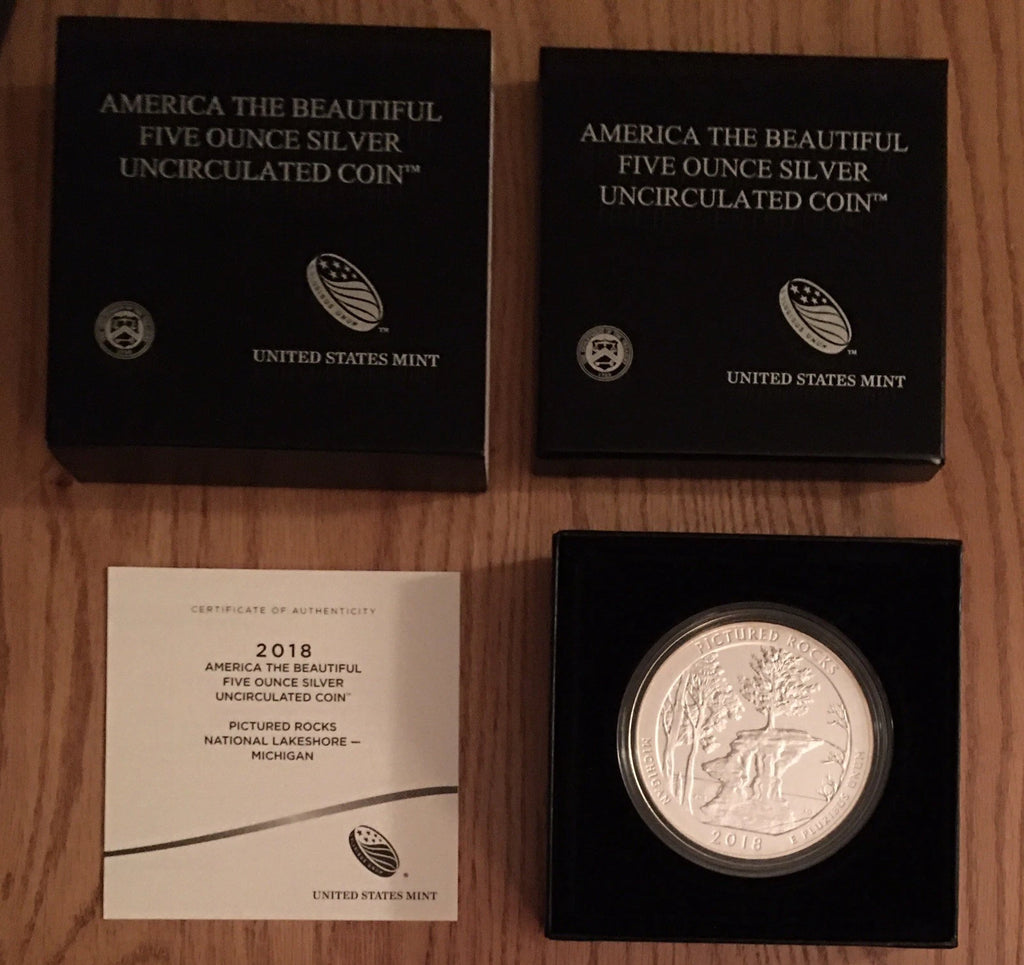 2018-P 5 oz .999 Fine Silver ATB Coin Pictured Rocks National Lakeshore
