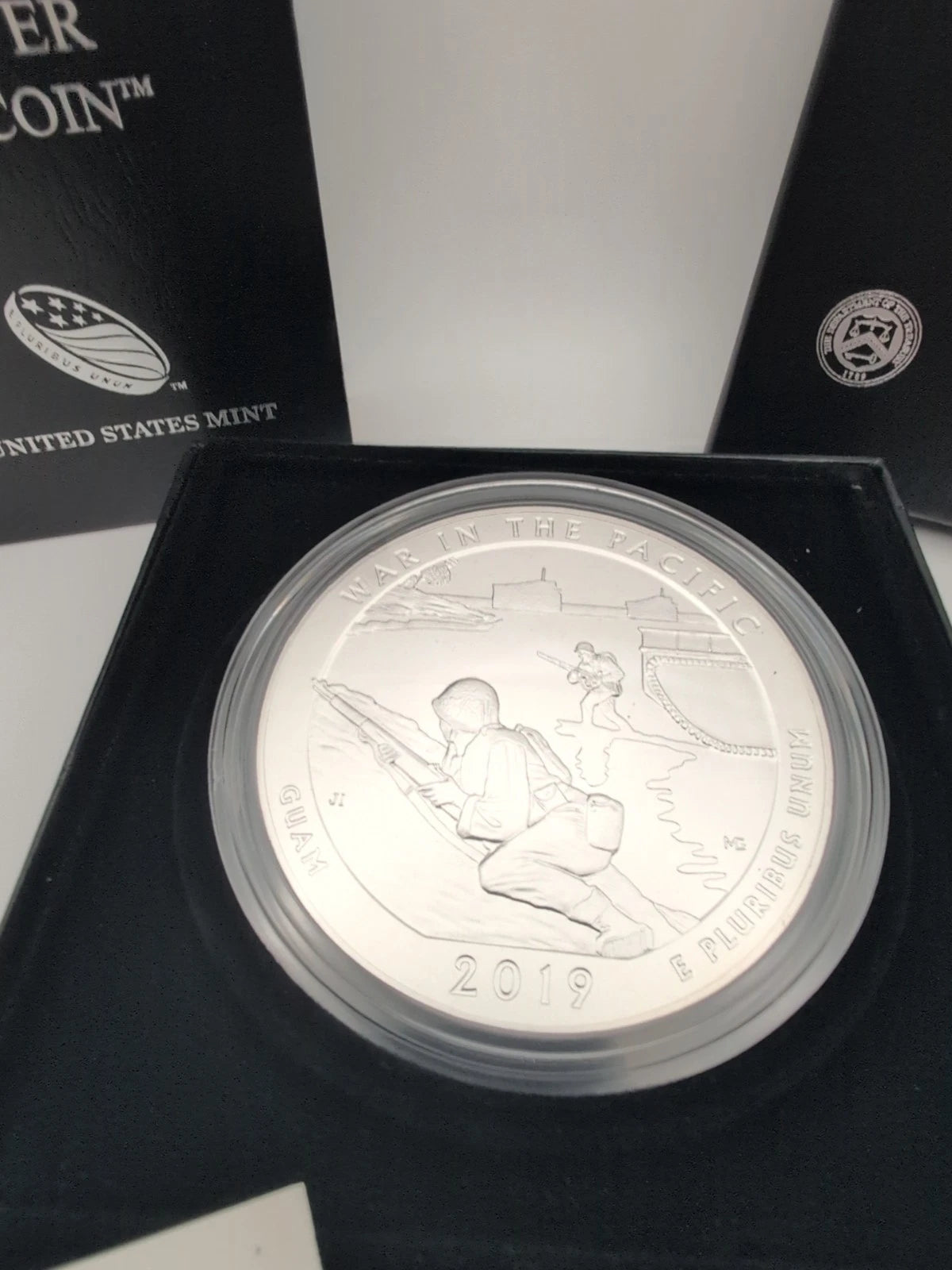 2019-P 5 oz .999 Fine Silver ATB Coin War in the Pacific NHP, Guam