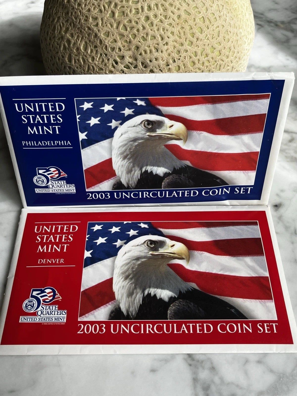 2003 P&D US Mint Uncirculated Set 20 Coins with OGP & COA