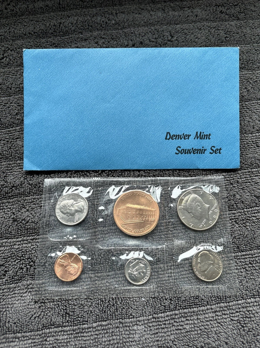 1989-D US Mint Denver Souvenir Set Envelope, Uncirculated