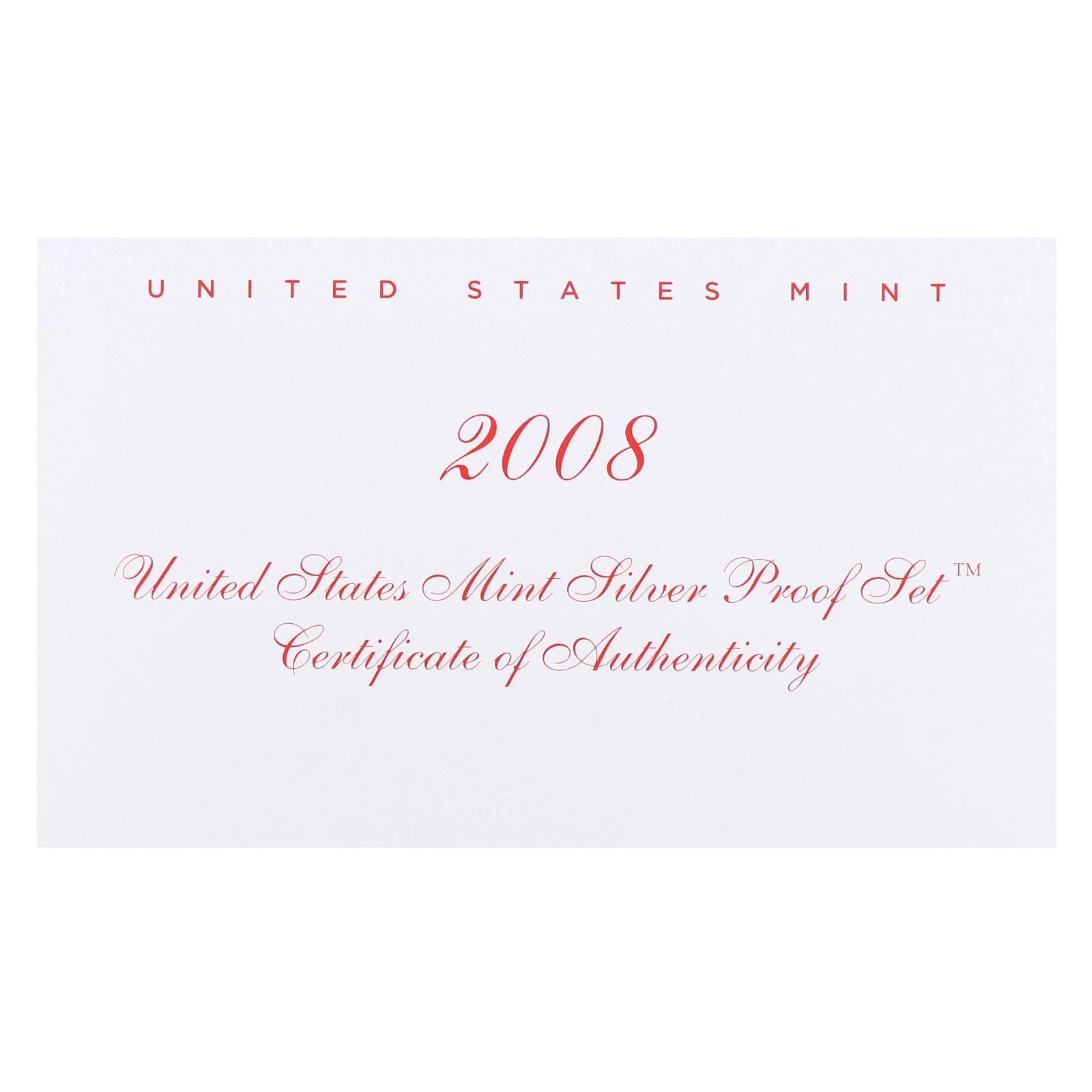 2008-S US Mint Silver Proof Set 14 Coins w/ Box & COA