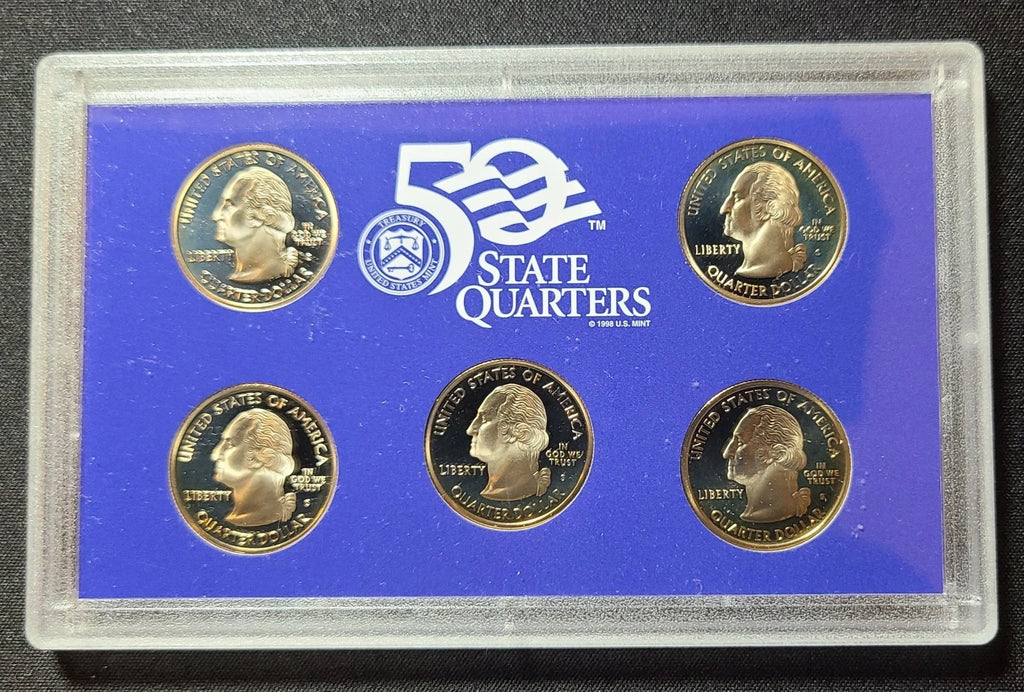 2004-S US Mint 50 State Quarters Proof Set 5 Coins with OGP & COA