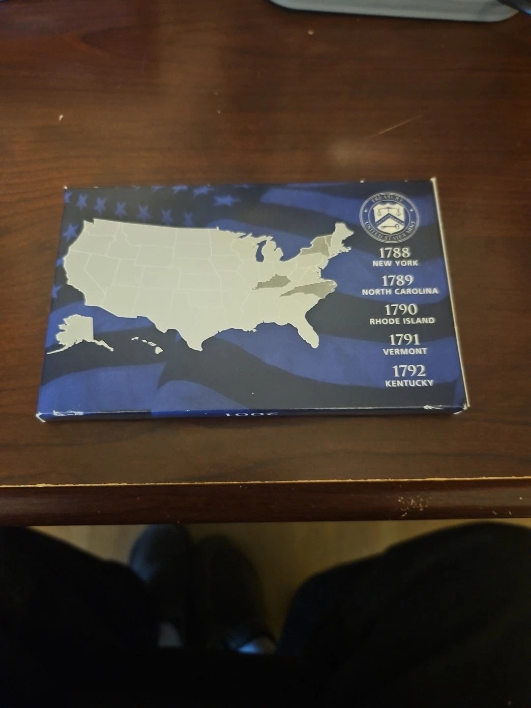 2001-S US Mint 50 State Quarters Proof Set 5 Coins with COA & Box