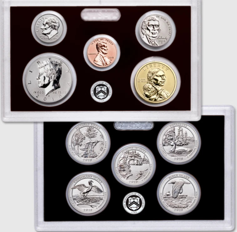 2018-S US Mint Silver Proof Set 10 Coins w/ Box & COA