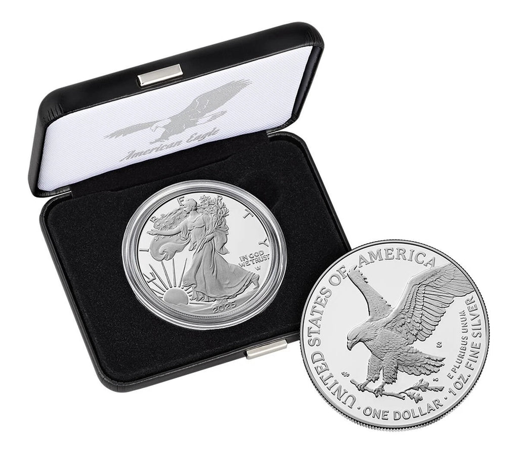 2025-S American Silver Eagle 1 oz Proof Silver Dollar Box & COA