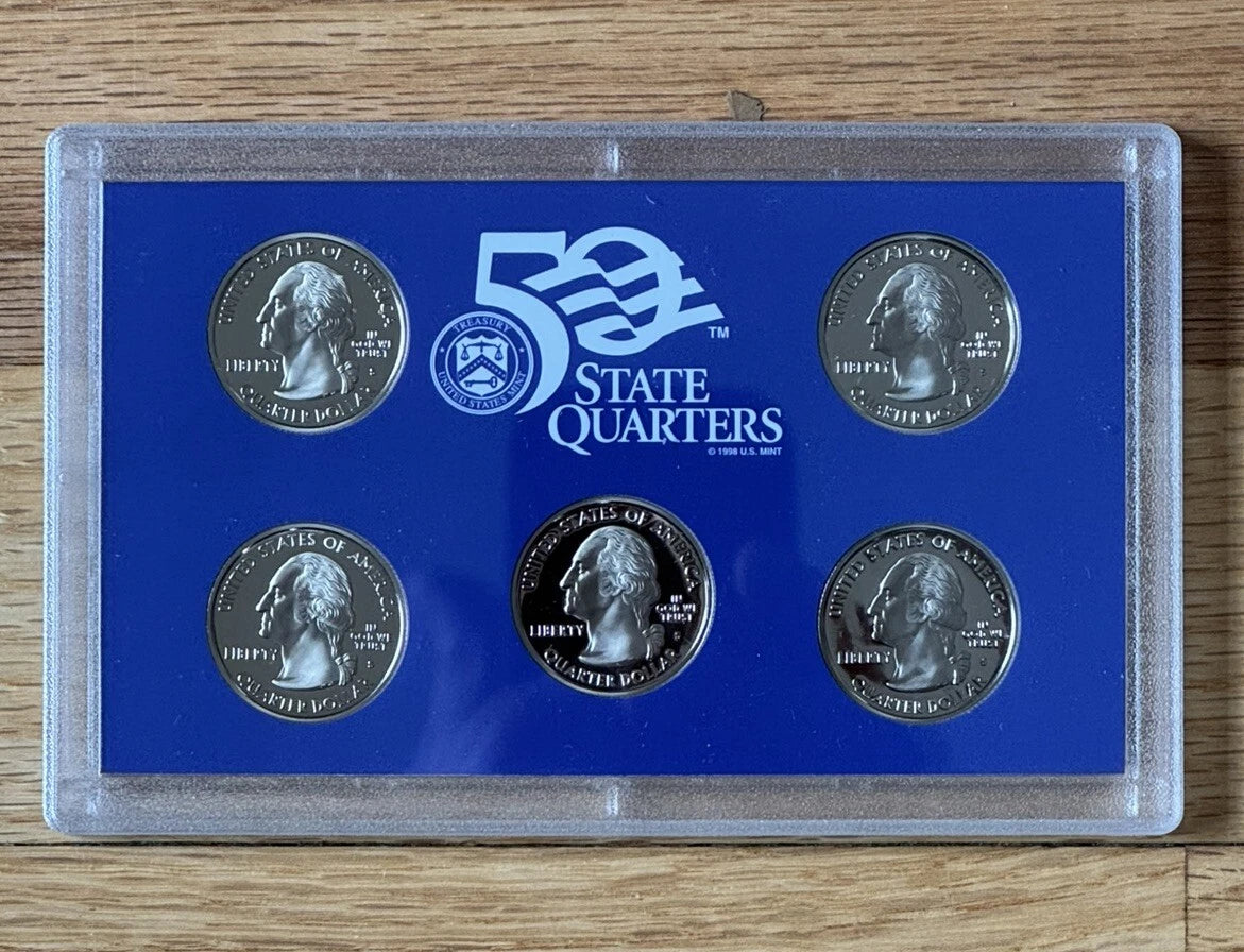 2006-S US Mint 50 State Quarters Proof Set 5 Coins with OGP & COA