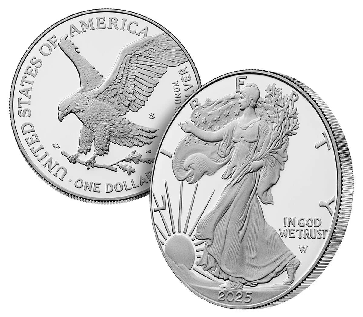2025-S American Silver Eagle 1 oz Proof Silver Dollar Coin OGP & COA