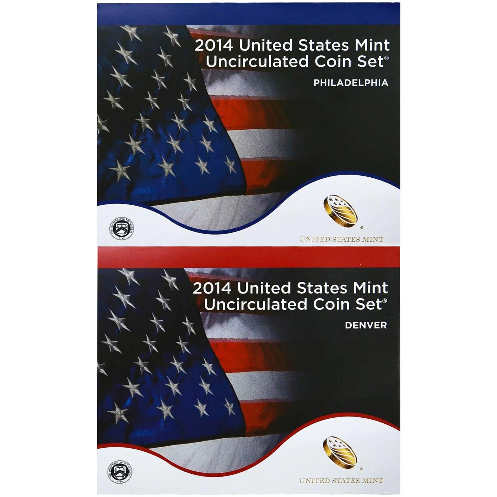 2014 P&D US Mint Uncirculated Set 28 Coins with OGP