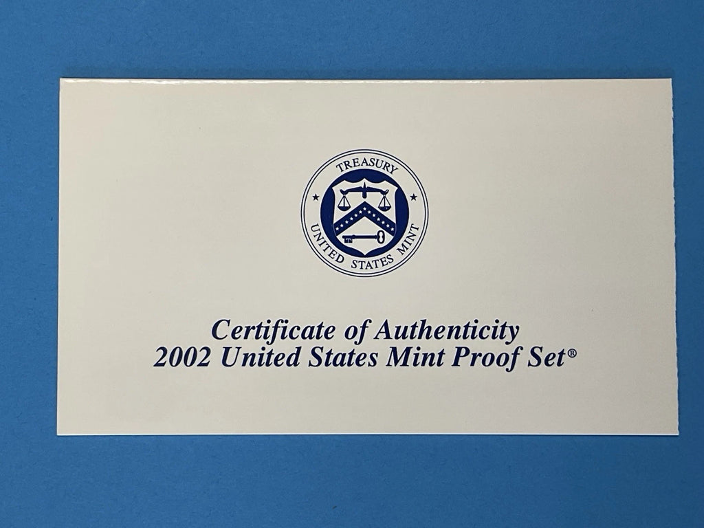 2002-S US Mint Proof Set 10 Coins w/ Box & COA