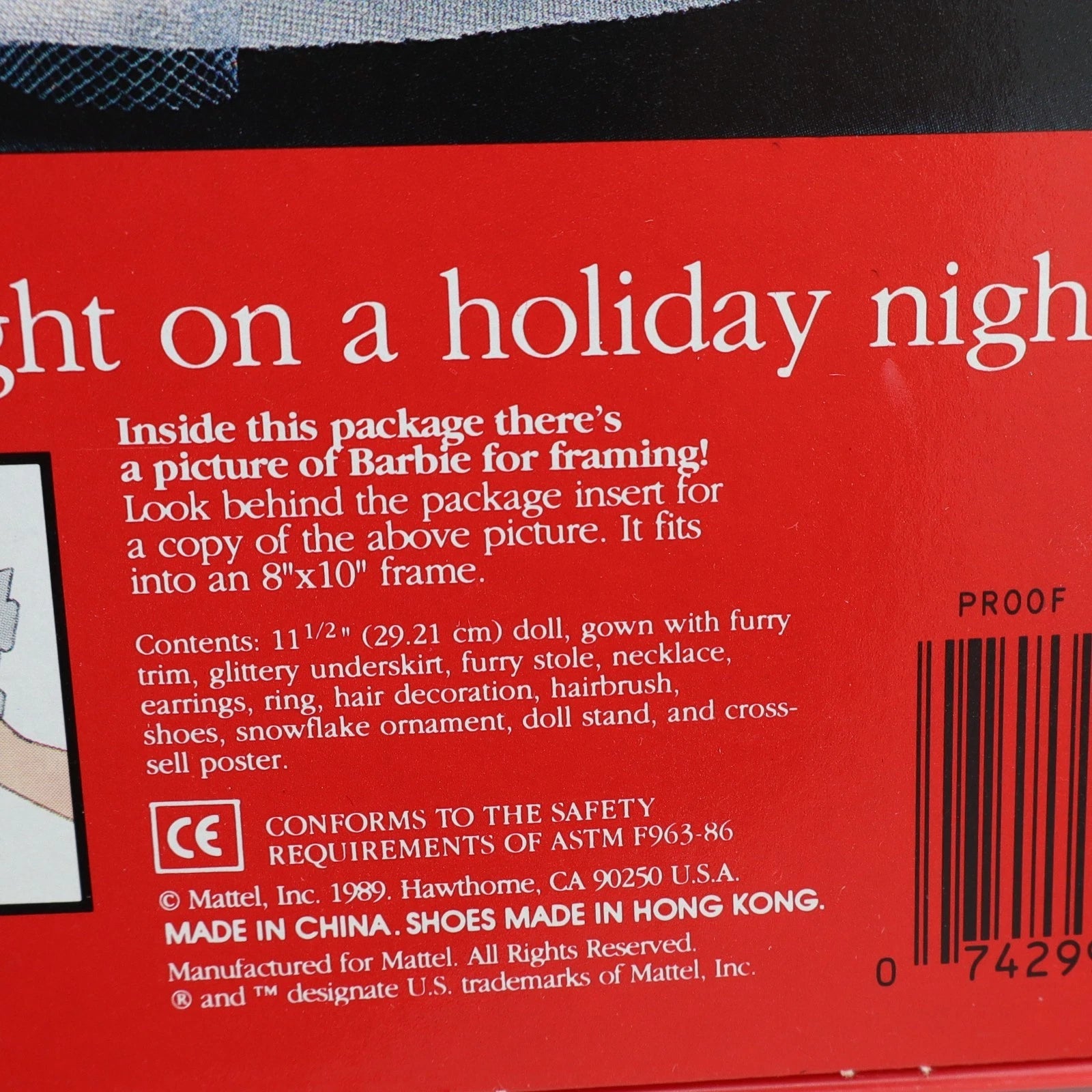 1989 Mattel Happy Holidays Barbie NRFB 2nd in Holiday Barbie Series