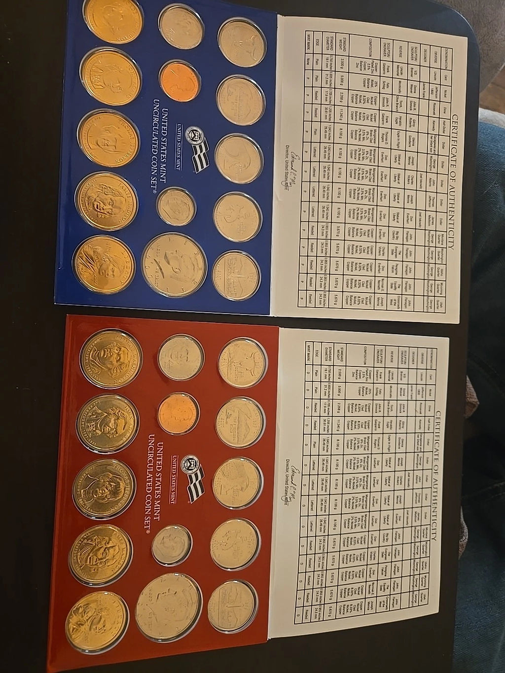 2007 P&D US Mint Uncirculated Set 28 Coins with COA