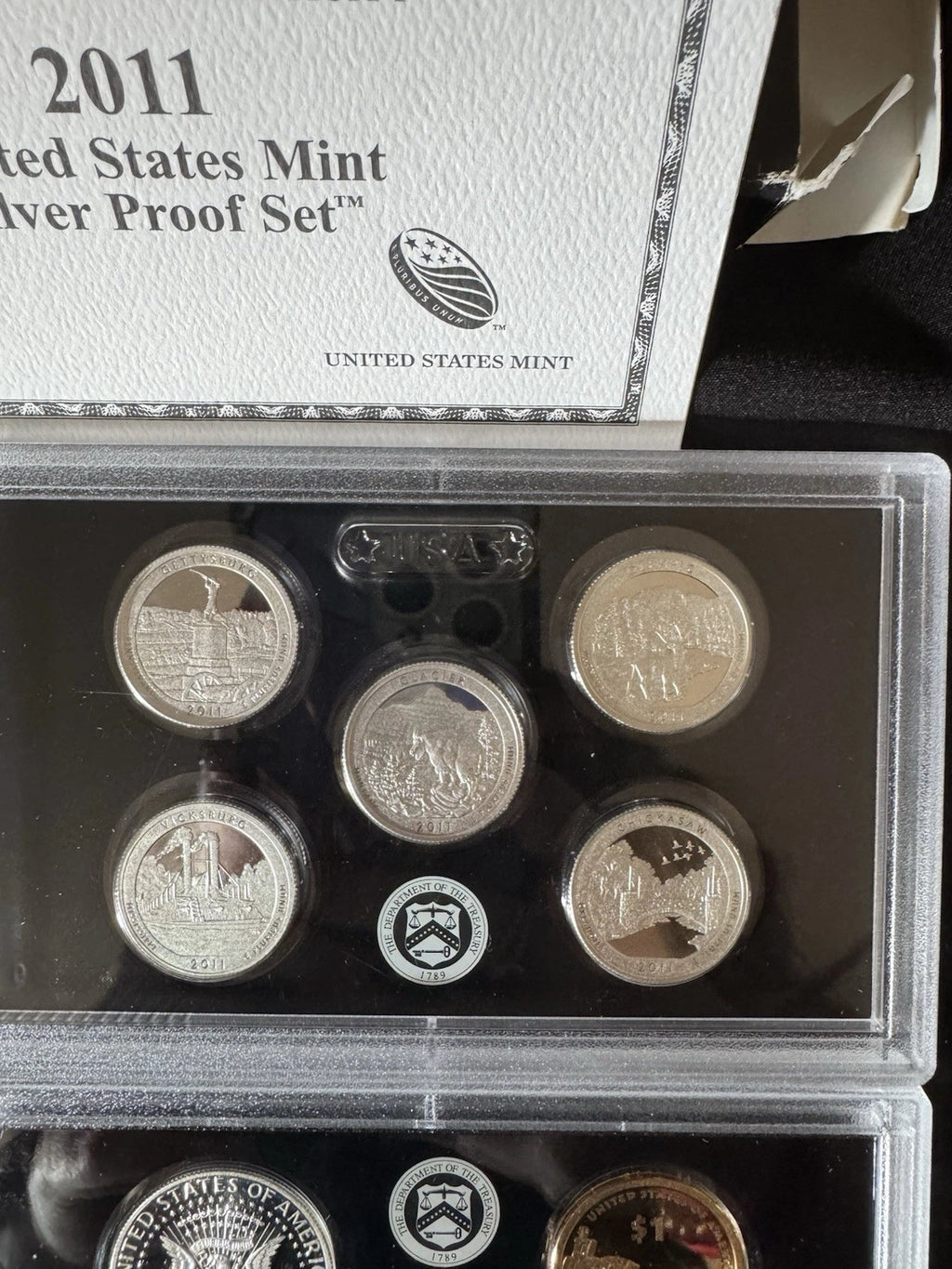 2011-S US Mint Silver Proof Set 14 Coins w/ Box & COA