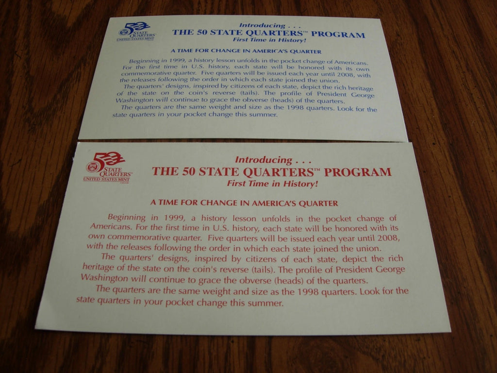 1999 P&D US Mint Uncirculated Set First Year State Quarters - Verify Inclusions
