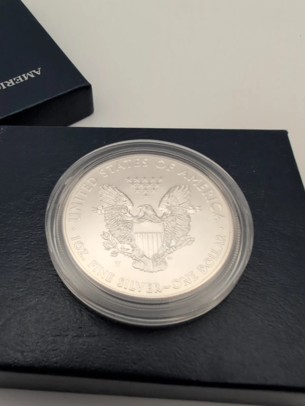 2012-W American Silver Eagle 1 oz Burnished Uncirculated Coin OGP & COA