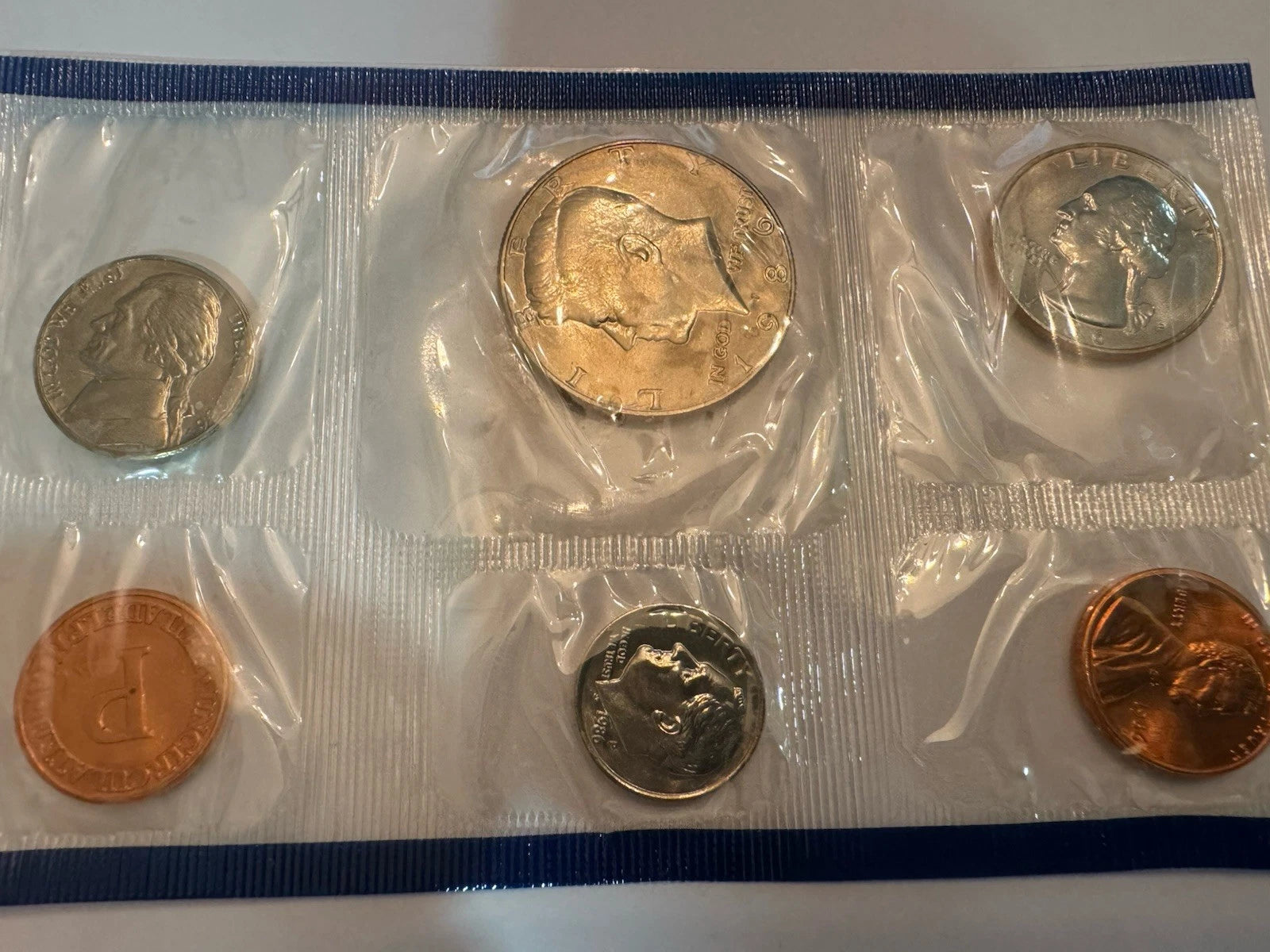 1986 P&D US Mint Uncirculated Set 10 Coins with OGP & COA
