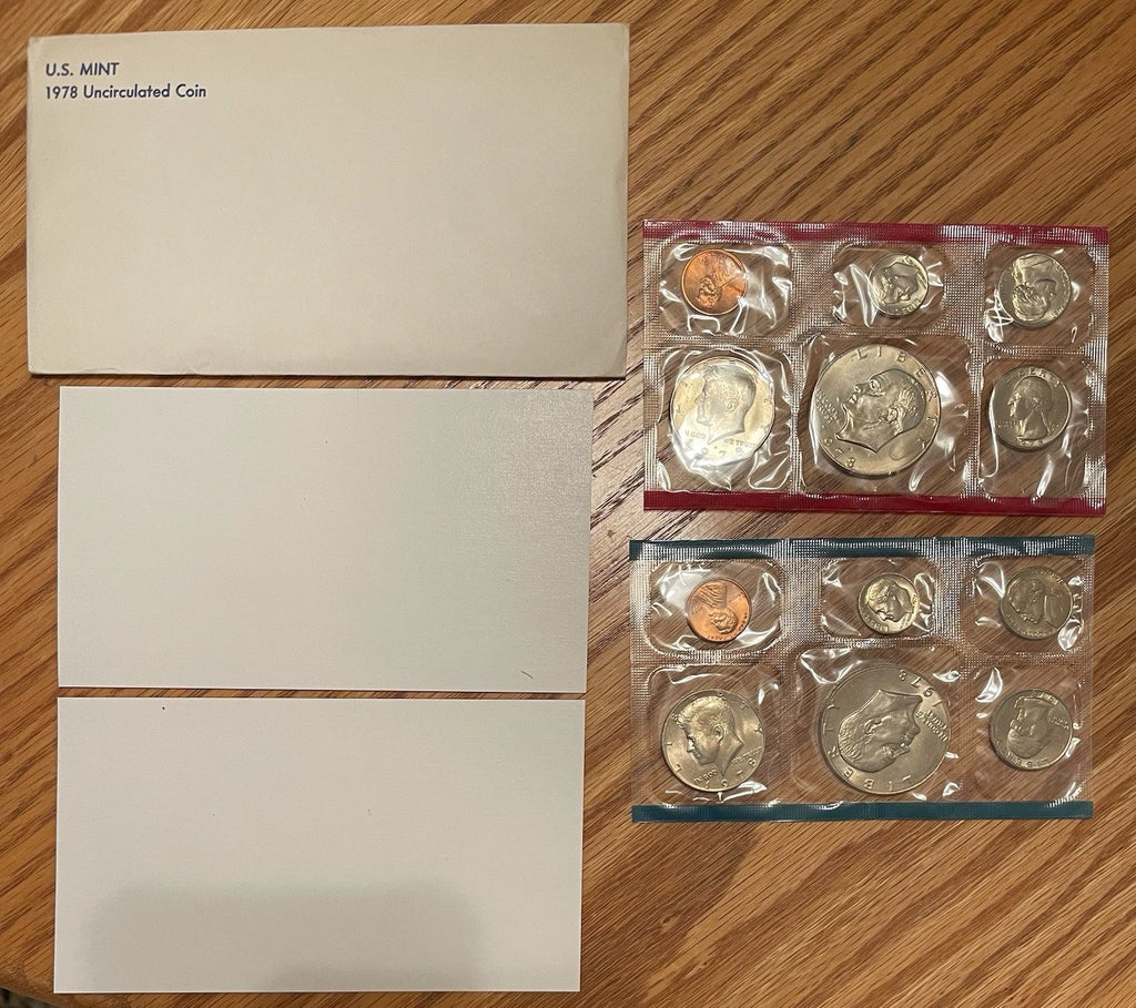 1978 P&D US Mint Uncirculated Set 12 Coins with OGP
