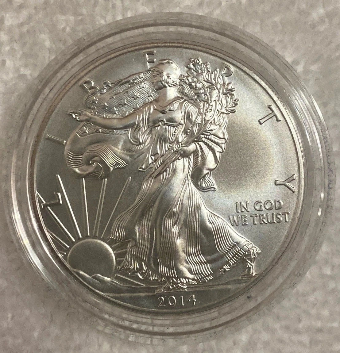 2014-W American Silver Eagle 1 oz Proof Silver Dollar Box & COA