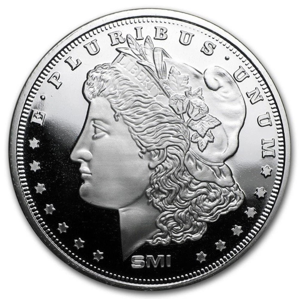 Sunshine Minting 1 oz .999 Fine Silver Round Morgan Dollar Design MintMark SI