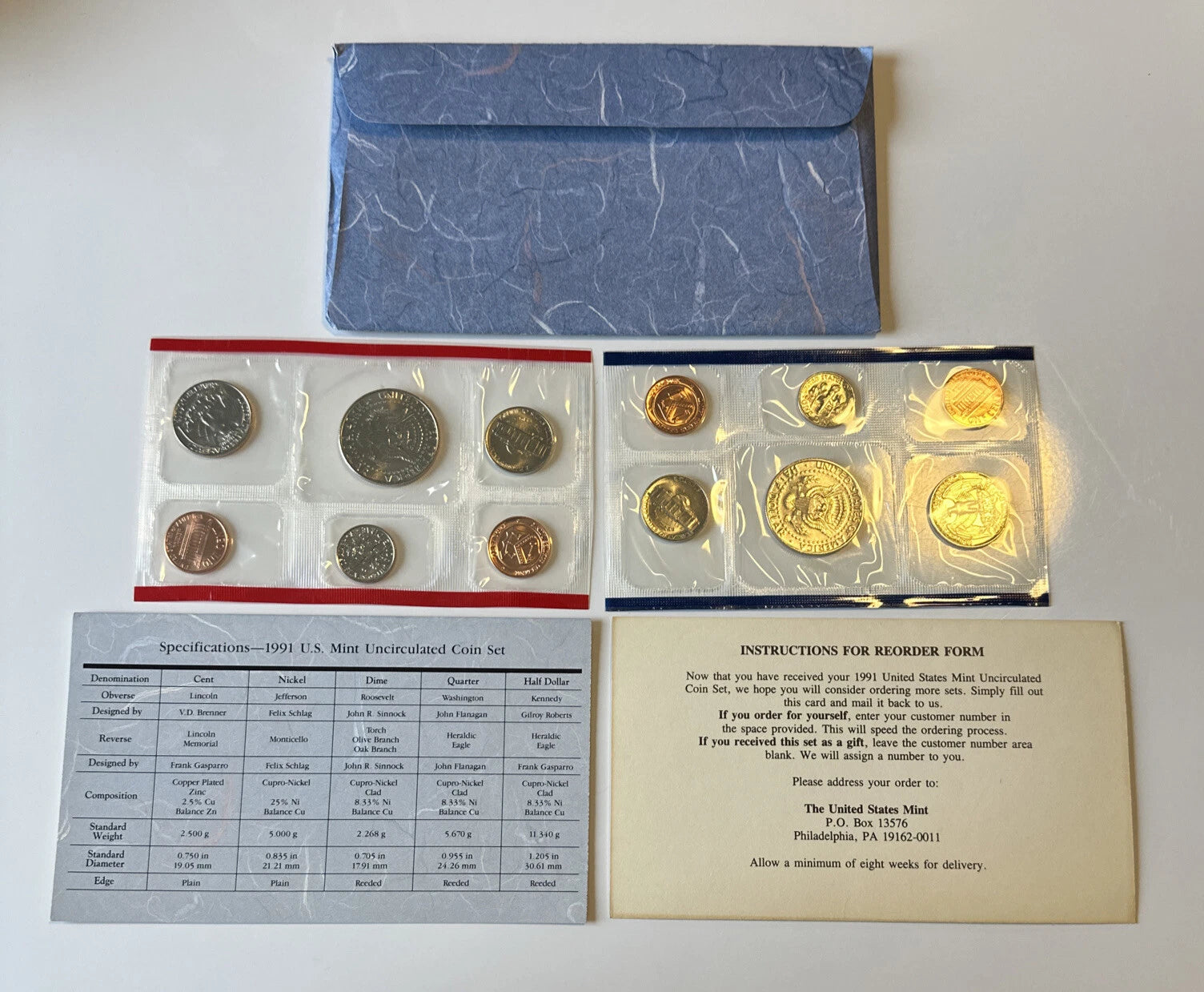 1991 P&D US Mint Uncirculated Set OGP
